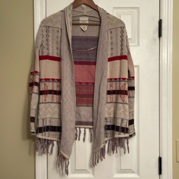 Billabong striped Aztec boho cardigan Anthropologie bohme small sweater $89 - Picture 1 of 5